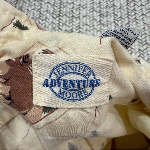 Jennifer Moore Adventure Vintage Yellow Outdoors Long Sleeve Button Down Shirt - Picture 7 of 12